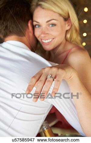 Man Proposing To Woman In Restaurant View Large Photo Image Stock Photo - Man Proposing To Woman In Restaurant. Fotosearch