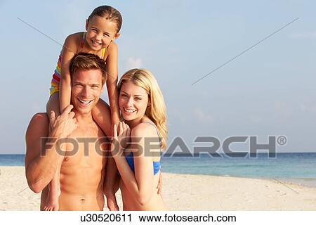 Portrait Of Family On Tropical Beach Holiday View Large Photo Image Stock Image - Portrait Of Family On Tropical Beach Holiday. Fotosearch