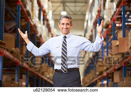 Portrait Of Manager In Warehouse View Large Photo Image Picture - Portrait Of Manager In Warehouse. Fotosearch