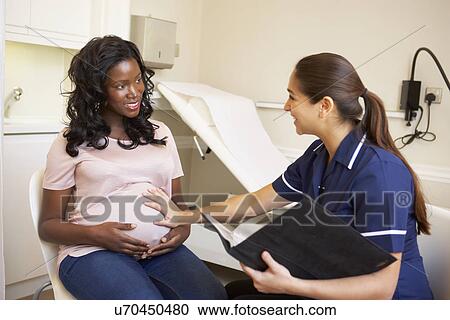 Pregnant Woman Being Given Ante Natal Check By Nurse View Large Photo Image Stock Image - Pregnant Woman Being Given Ante Natal Check By Nurse. Fotosearch