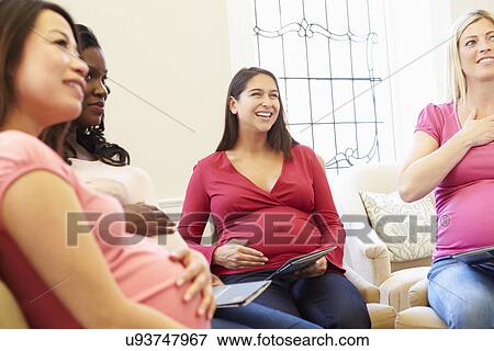 Pregnant Women Meeting At Ante Natal Class View Large Photo Image Stock Photo - Pregnant Women Meeting At Ante Natal Class. Fotosearch