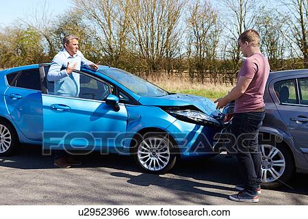 Two Drivers Arguing After Traffic Accident View Large Photo Image Stock Photograph - Two Drivers Arguing After Traffic Accident. Fotosearch