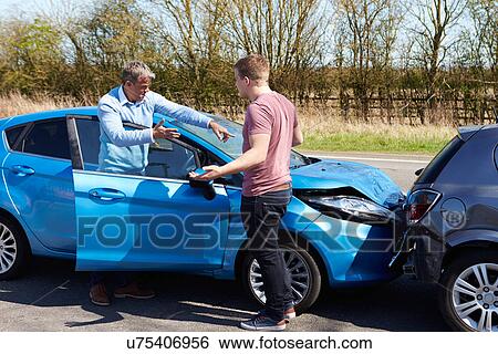 Two Drivers Arguing After Traffic Accident View Large Photo Image Stock Photograph - Two Drivers Arguing After Traffic Accident. Fotosearch