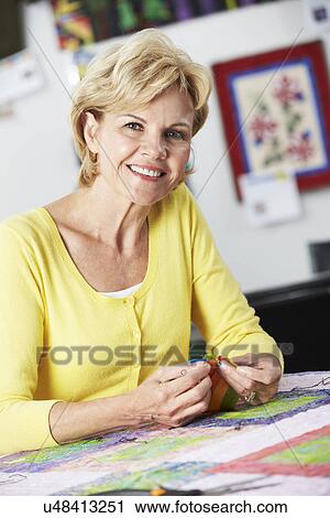 Two Women Sewing Quilt Together View Large Photo Image Stock Image - Two Women Sewing Quilt Together. Fotosearch