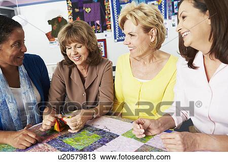 Woman Sewing Quilt View Large Photo Image Stock Image - Woman Sewing Quilt. Fotosearch