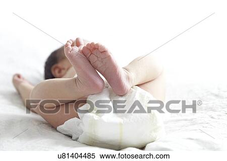Stock Photography - 26 day old baby girl. Fotosearch