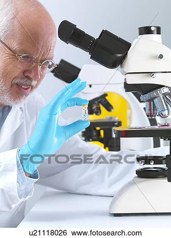 Stock Photograph - Biological research. Fotosearch