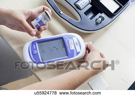 Blood glucose meter View Large Photo Image Stock Photo - Blood glucose meter. Fotosearch