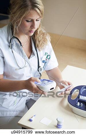 Blood glucose meter View Large Photo Image Stock Photo - Blood glucose meter. Fotosearch