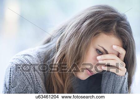 Depressed woman View Large Photo Image Picture - Depressed woman. Fotosearch