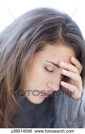 Stock Photograph - Depressed woman. Fotosearch