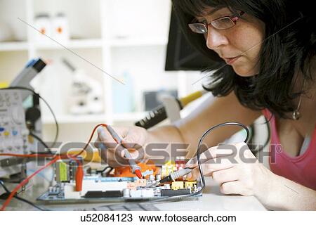 Stock Image - Electronics research. Fotosearch