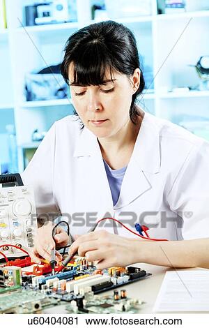 Stock Image - Electronics research. Fotosearch