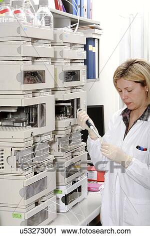 Stock Image - Genetics research. Fotosearch
