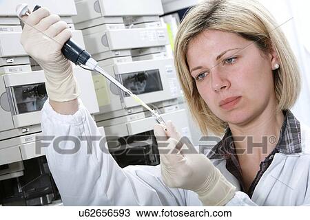 Stock Image - Genetics research. Fotosearch