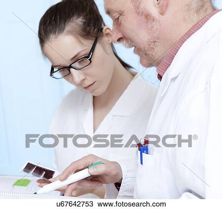 Stock Image - Genetics research. Fotosearch