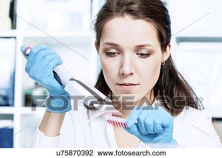 Stock Image - Haematology lab. Fotosearch