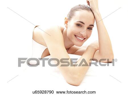 Stock Image - Happy woman. Fotosearch