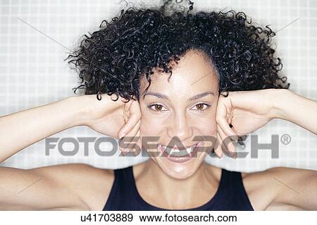 Happy woman View Large Photo Image Stock Photo - Happy woman. Fotosearch