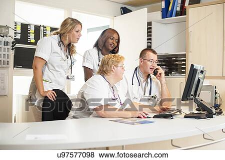 Stock Photo - Hospital nurses. Fotosearch