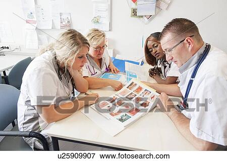Stock Photo - Hospital nursing meeting. Fotosearch