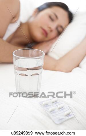 Ill woman sleeping View Large Photo Image Stock Photo - Ill woman sleeping. Fotosearch
