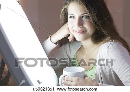 Stock Image - Light therapy. Fotosearch