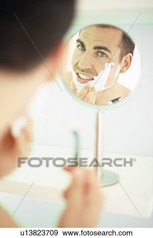 Man shaving View Large Photo Image Stock Photo - Man shaving. Fotosearch