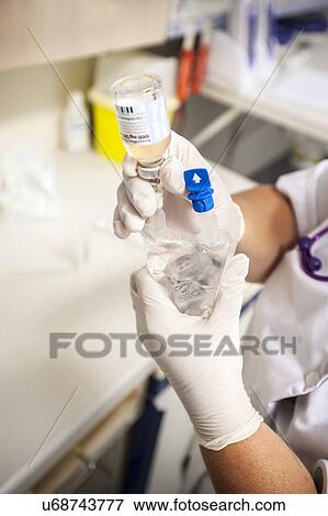 Stock Photo - Nurse preparing drugs. Fotosearch