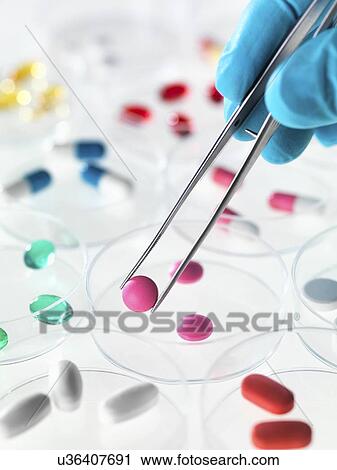 Stock Image - Pharmaceutical research, conceptual image. Fotosearch