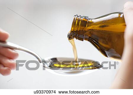 Picture - Pouring medicine. Fotosearch