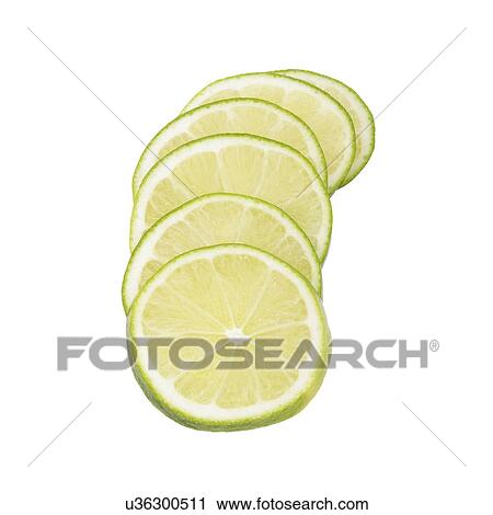 Stock Image - Slices of lime. Fotosearch