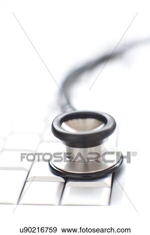 Stethoscope and keyboard View Large Photo Image Stock Photo - Stethoscope and keyboard. Fotosearch