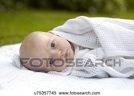 Stock Photography - Three month old baby boy. Fotosearch