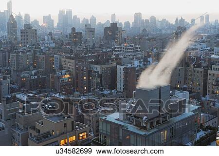 Stock Photo - Aerial view of buildings. Fotosearch