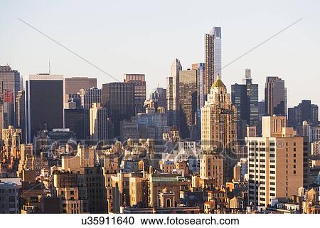 Stock Image - Aerial view of city. Fotosearch