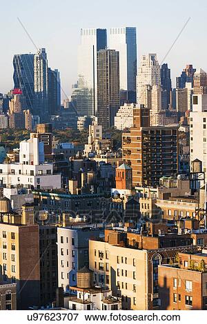 Stock Photo - Aerial view of city. Fotosearch