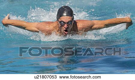 Athletic man swimming View Large Photo Image Stock Image - Athletic man swimming. Fotosearch