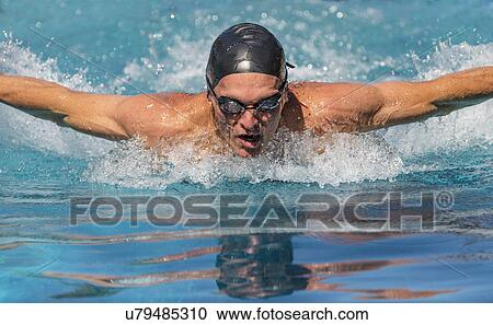 Athletic man swimming View Large Photo Image Stock Image - Athletic man swimming. Fotosearch