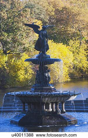 Bethesda Fountain in Central Park View Large Photo Image Stock Photo - Bethesda Fountain in Central Park. Fotosearch