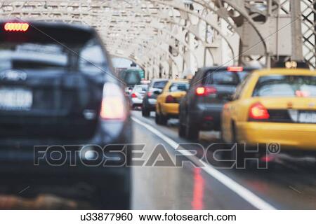 Stock Image - Cars in traffic jam. Fotosearch