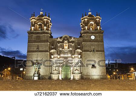Stock Photo - Cathedral at Plaza de amas mayor . Fotosearch
