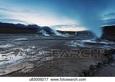 Stock Photo - El Tatio Geyser field. Fotosearch