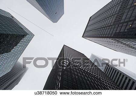 Stock Image - Facade of modern office buildings. Fotosearch