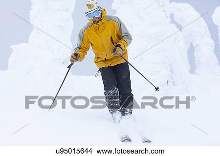 Man skiing View Large Photo Image Picture - Man skiing. Fotosearch