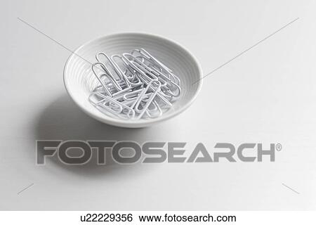 Paper clips in bowl View Large Photo Image Stock Photograph - Paper clips in bowl. Fotosearch