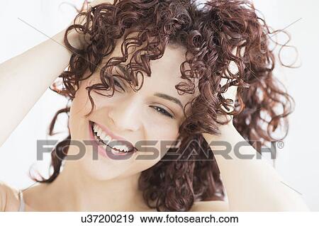 Stock Photo - Portrait of beautiful woman. Fotosearch