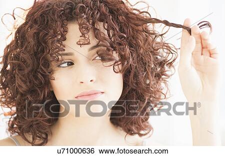 Stock Photograph - Portrait of beautiful woman. Fotosearch