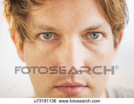 Portrait of blue-eyed man View Large Photo Image Stock Photograph - Portrait of blue-eyed man. Fotosearch