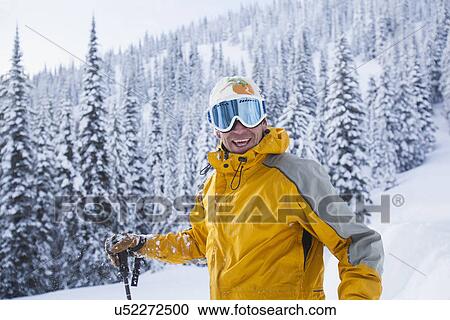 Portrait of male skier View Large Photo Image Stock Image - Portrait of male skier. Fotosearch